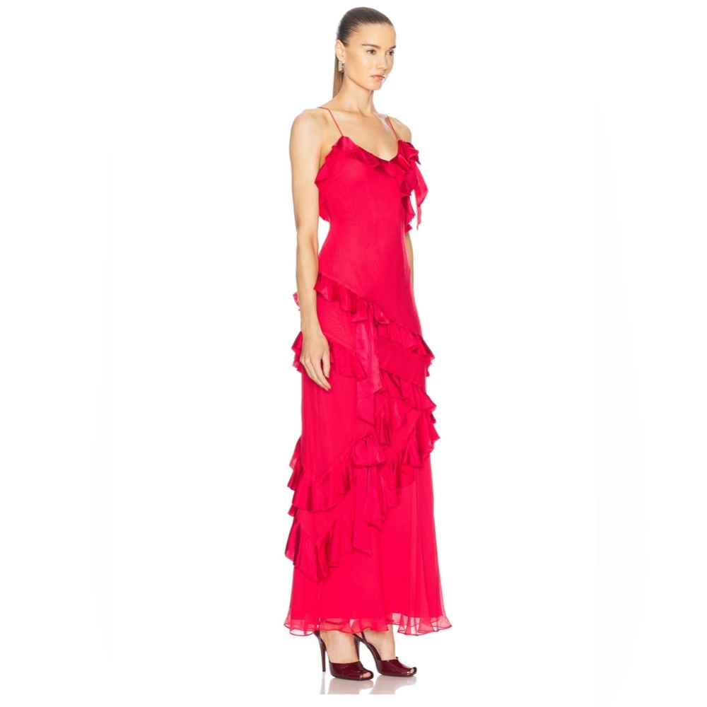 LoveShackFancy Red Ruffle Dress - Picture 7 of 13
